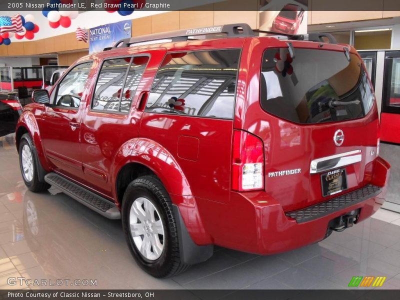 Red Brawn Pearl / Graphite 2005 Nissan Pathfinder LE