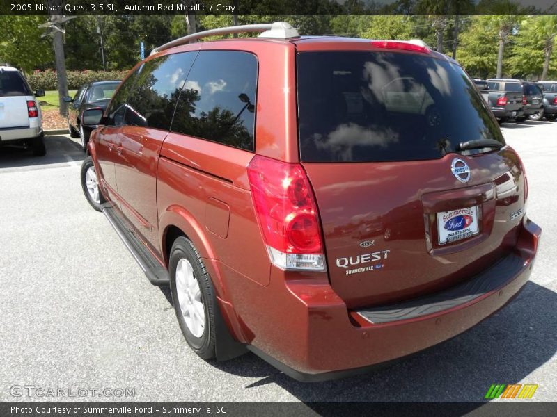 Autumn Red Metallic / Gray 2005 Nissan Quest 3.5 SL