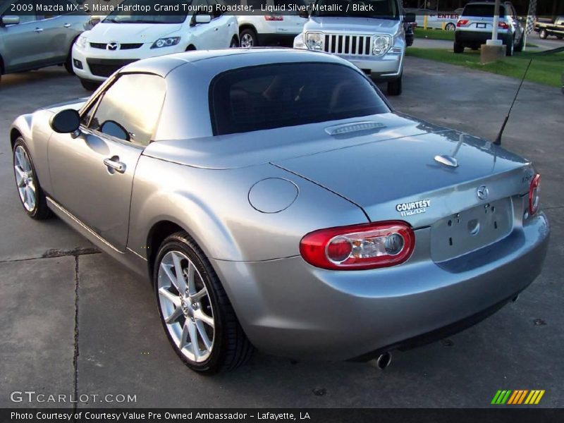 Liquid Silver Metallic / Black 2009 Mazda MX-5 Miata Hardtop Grand Touring Roadster