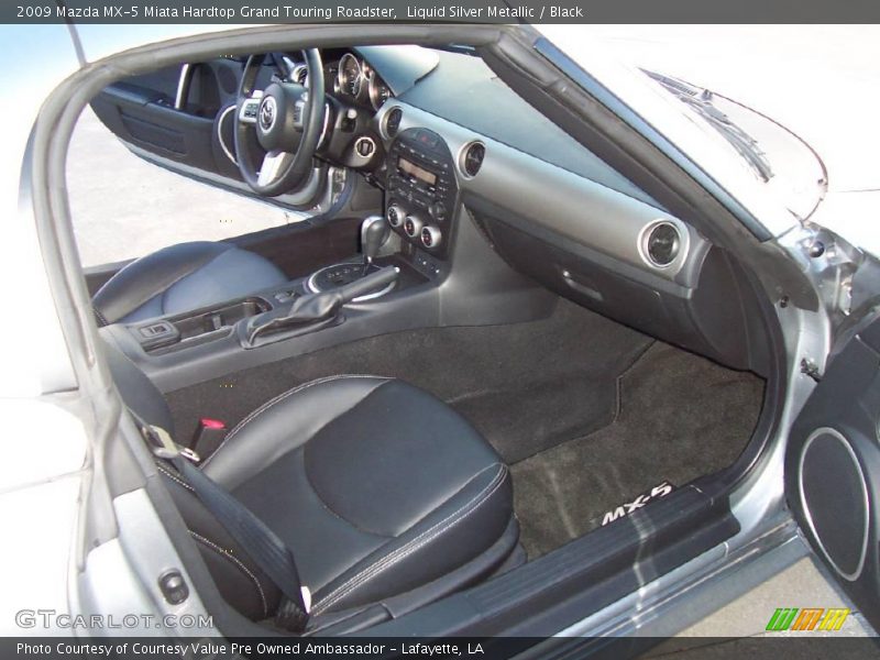 Liquid Silver Metallic / Black 2009 Mazda MX-5 Miata Hardtop Grand Touring Roadster