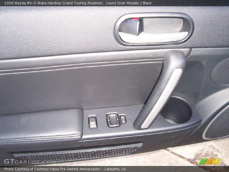 Liquid Silver Metallic / Black 2009 Mazda MX-5 Miata Hardtop Grand Touring Roadster