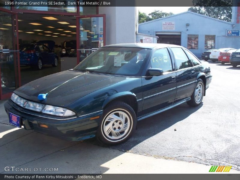 Dark Teal Metallic / Blue 1996 Pontiac Grand Prix SE Sedan