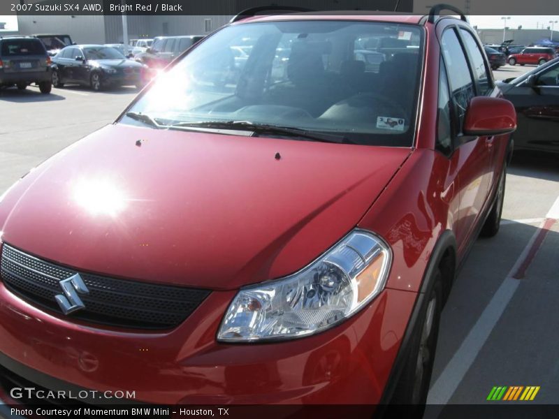 Bright Red / Black 2007 Suzuki SX4 AWD
