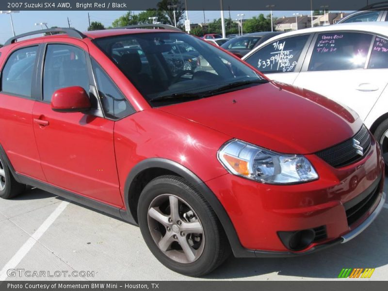 Bright Red / Black 2007 Suzuki SX4 AWD