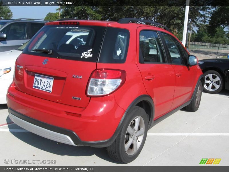 Bright Red / Black 2007 Suzuki SX4 AWD