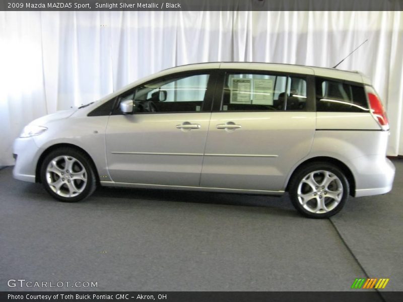 Sunlight Silver Metallic / Black 2009 Mazda MAZDA5 Sport