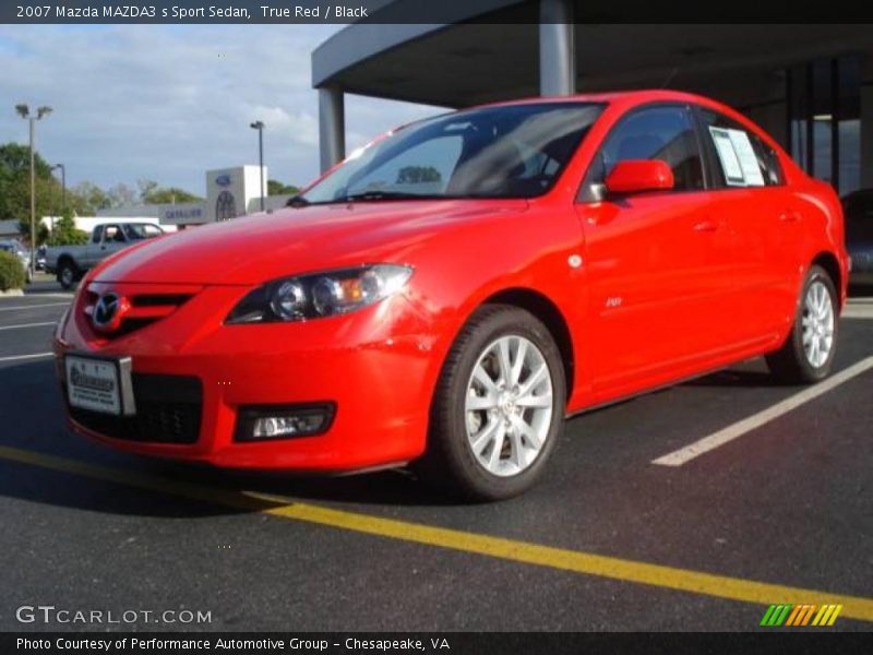True Red / Black 2007 Mazda MAZDA3 s Sport Sedan