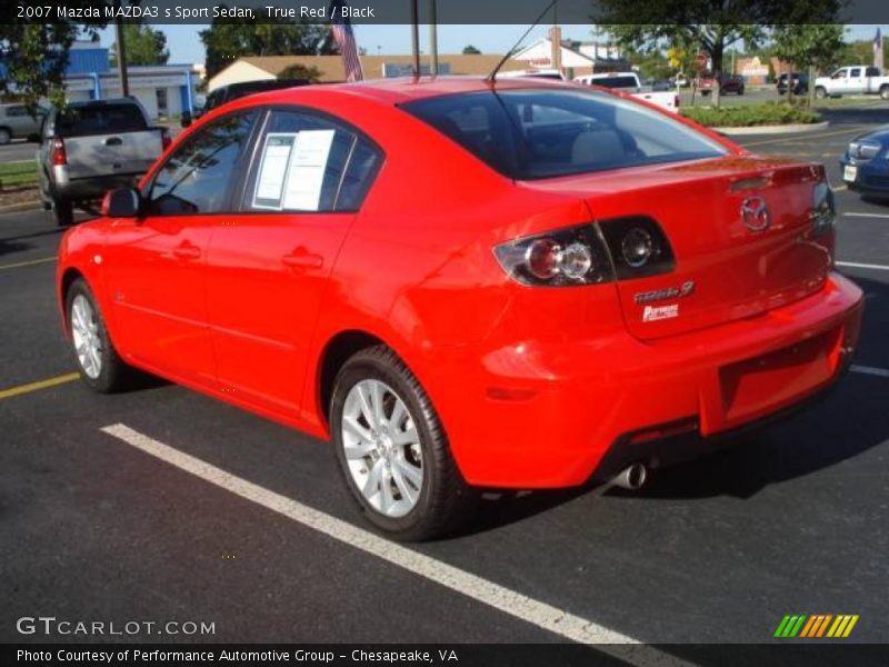 True Red / Black 2007 Mazda MAZDA3 s Sport Sedan