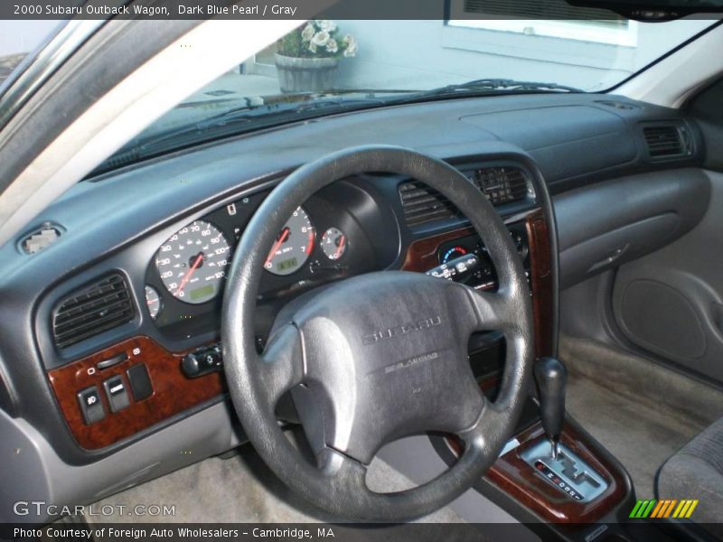 Dark Blue Pearl / Gray 2000 Subaru Outback Wagon