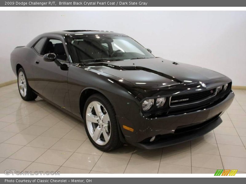 Brilliant Black Crystal Pearl Coat / Dark Slate Gray 2009 Dodge Challenger R/T