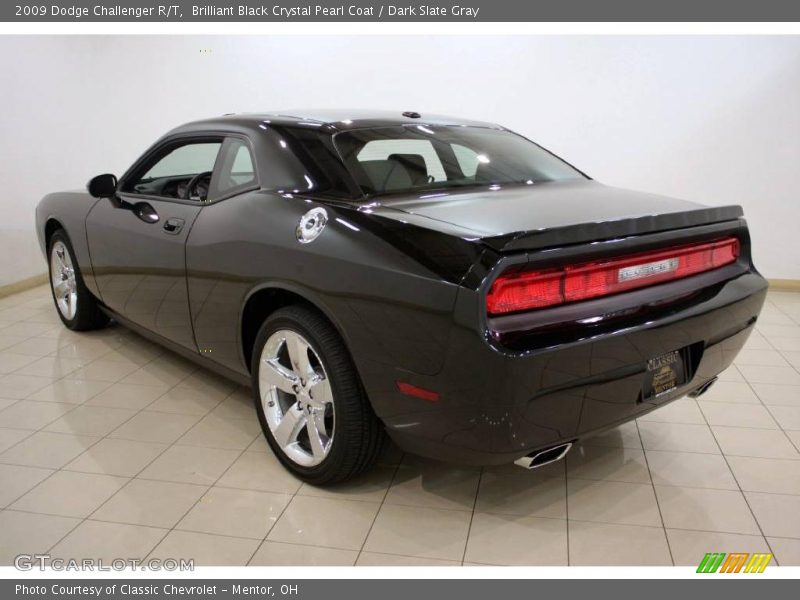 Brilliant Black Crystal Pearl Coat / Dark Slate Gray 2009 Dodge Challenger R/T