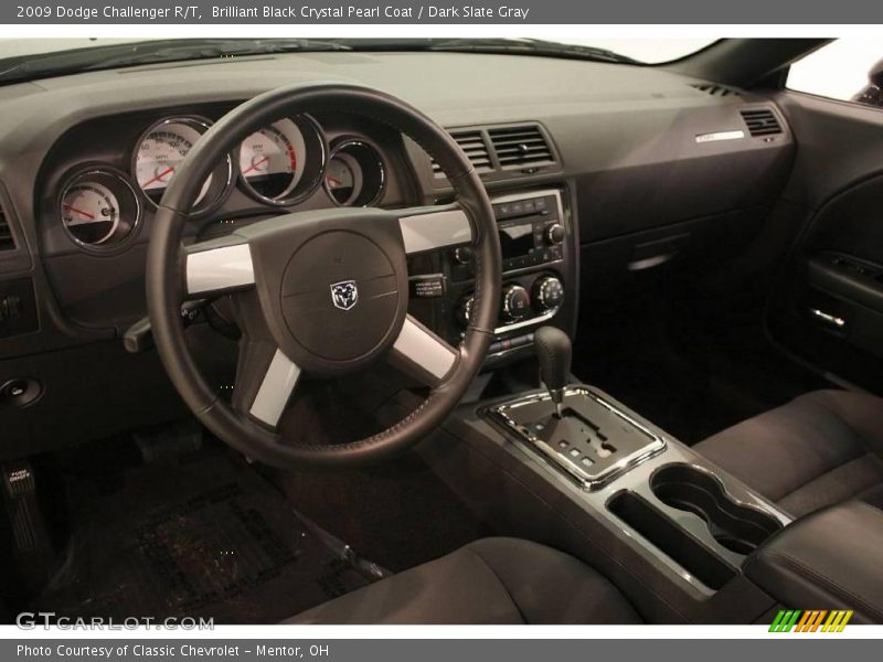 Brilliant Black Crystal Pearl Coat / Dark Slate Gray 2009 Dodge Challenger R/T