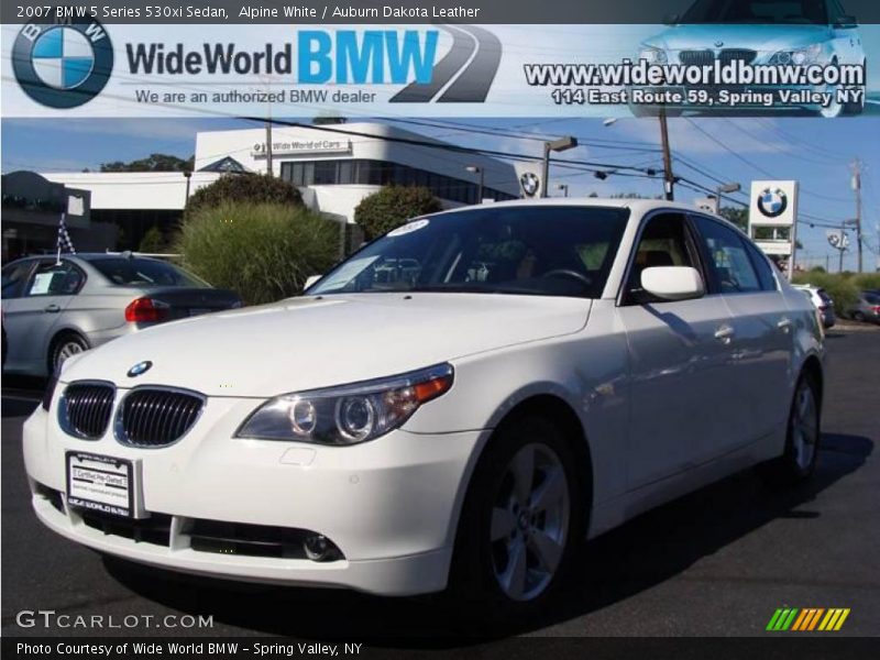 Alpine White / Auburn Dakota Leather 2007 BMW 5 Series 530xi Sedan