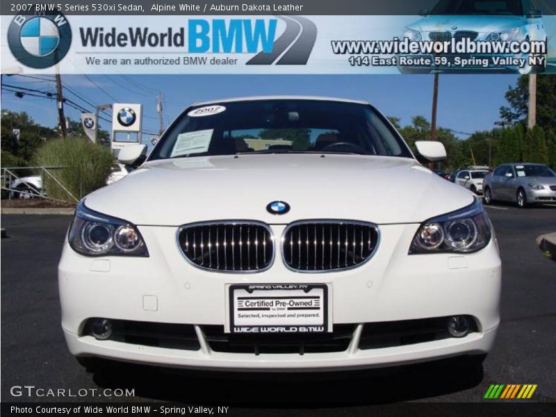 Alpine White / Auburn Dakota Leather 2007 BMW 5 Series 530xi Sedan