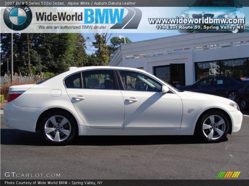 Alpine White / Auburn Dakota Leather 2007 BMW 5 Series 530xi Sedan