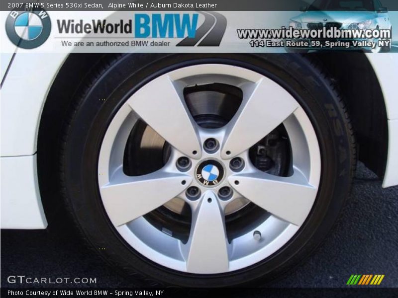 Alpine White / Auburn Dakota Leather 2007 BMW 5 Series 530xi Sedan