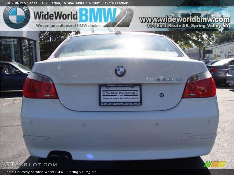 Alpine White / Auburn Dakota Leather 2007 BMW 5 Series 530xi Sedan