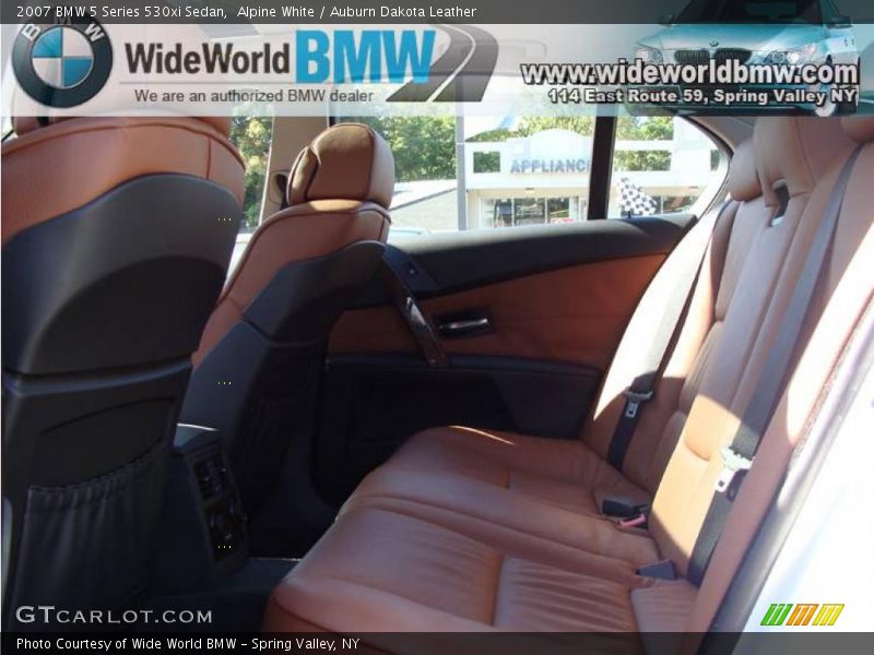 Alpine White / Auburn Dakota Leather 2007 BMW 5 Series 530xi Sedan
