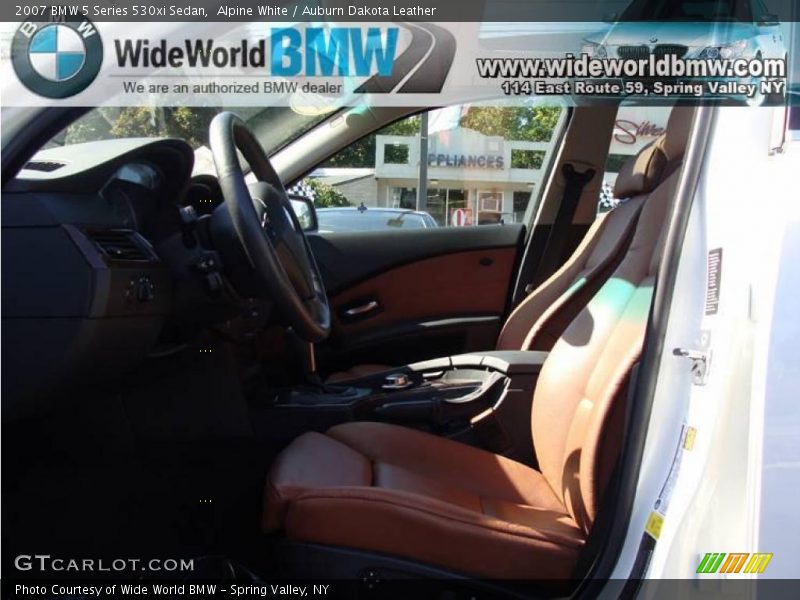 Alpine White / Auburn Dakota Leather 2007 BMW 5 Series 530xi Sedan