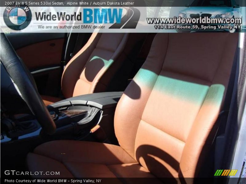 Alpine White / Auburn Dakota Leather 2007 BMW 5 Series 530xi Sedan