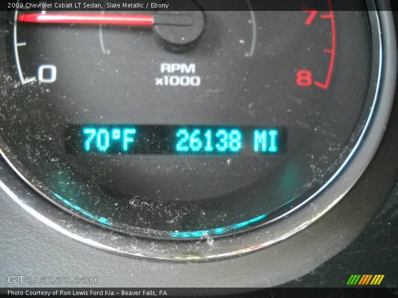 Slate Metallic / Ebony 2009 Chevrolet Cobalt LT Sedan