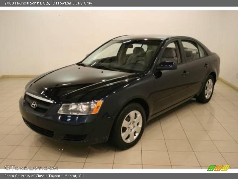 Deepwater Blue / Gray 2008 Hyundai Sonata GLS