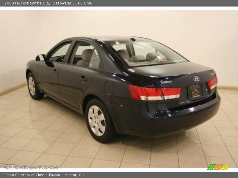 Deepwater Blue / Gray 2008 Hyundai Sonata GLS