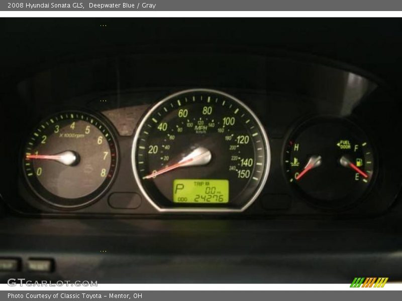 Deepwater Blue / Gray 2008 Hyundai Sonata GLS