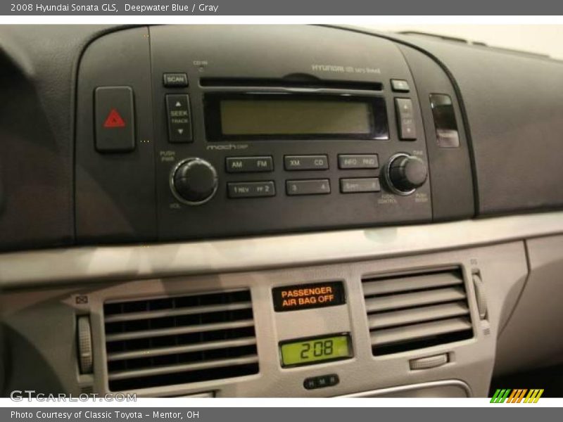 Deepwater Blue / Gray 2008 Hyundai Sonata GLS
