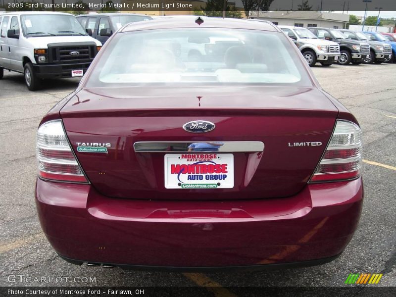 Merlot Metallic / Medium Light Stone 2008 Ford Taurus Limited