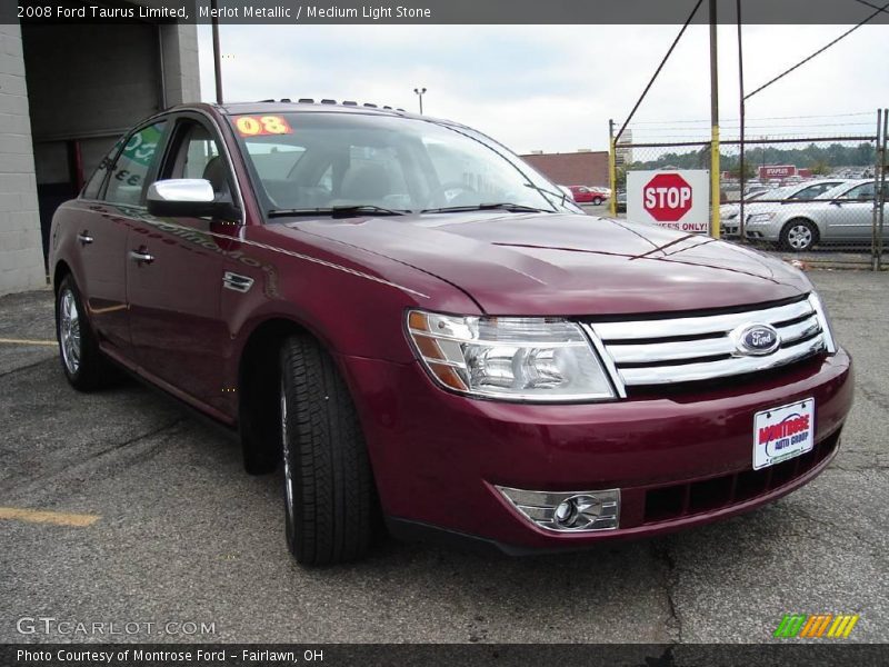 Merlot Metallic / Medium Light Stone 2008 Ford Taurus Limited