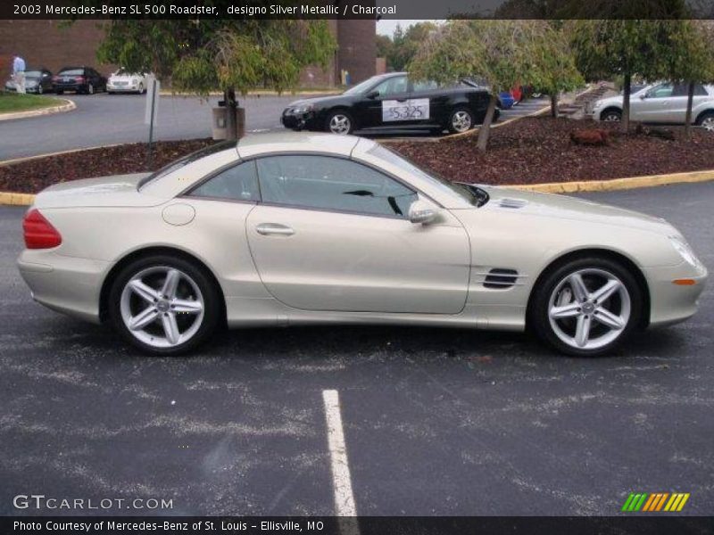 designo Silver Metallic / Charcoal 2003 Mercedes-Benz SL 500 Roadster