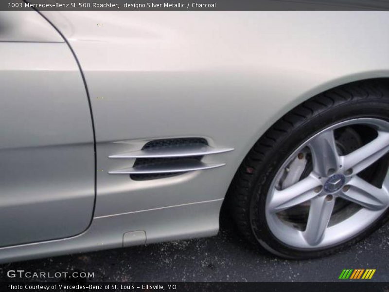 designo Silver Metallic / Charcoal 2003 Mercedes-Benz SL 500 Roadster