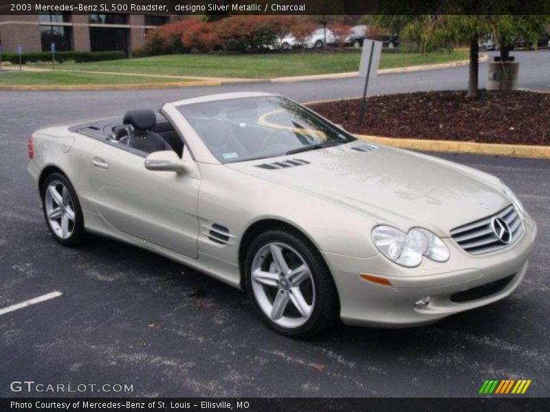 designo Silver Metallic / Charcoal 2003 Mercedes-Benz SL 500 Roadster