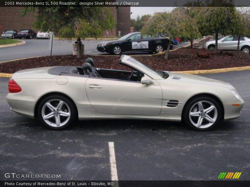 designo Silver Metallic / Charcoal 2003 Mercedes-Benz SL 500 Roadster