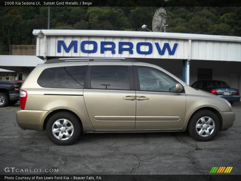 Sunset Gold Metallic / Beige 2008 Kia Sedona LX