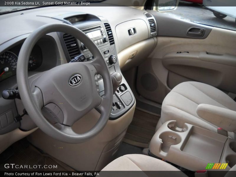 Sunset Gold Metallic / Beige 2008 Kia Sedona LX