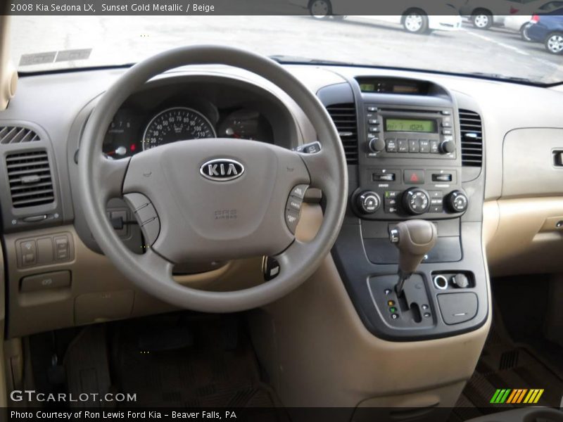 Sunset Gold Metallic / Beige 2008 Kia Sedona LX