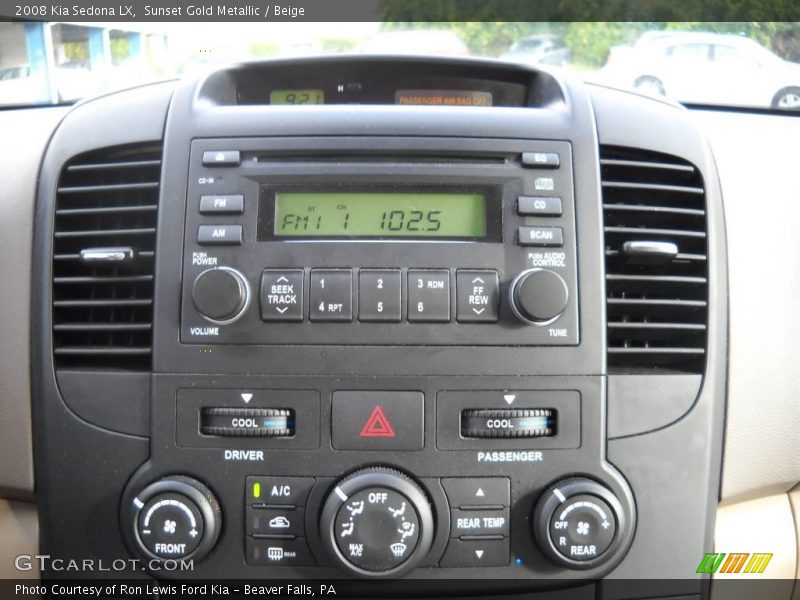 Sunset Gold Metallic / Beige 2008 Kia Sedona LX
