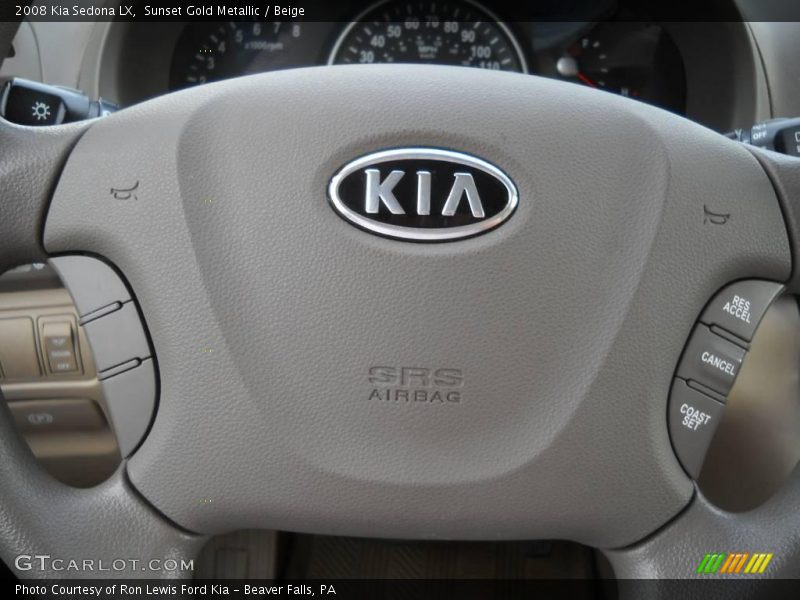 Sunset Gold Metallic / Beige 2008 Kia Sedona LX