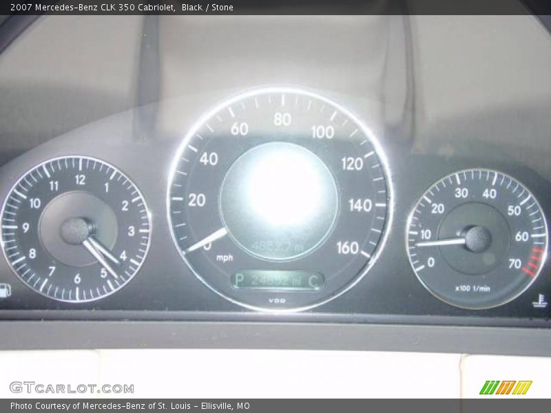 Black / Stone 2007 Mercedes-Benz CLK 350 Cabriolet