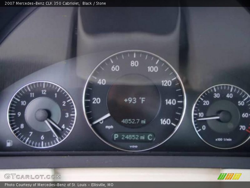 Black / Stone 2007 Mercedes-Benz CLK 350 Cabriolet