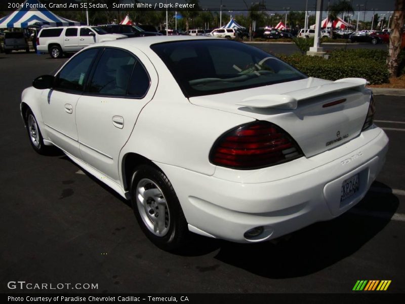 Summit White / Dark Pewter 2004 Pontiac Grand Am SE Sedan