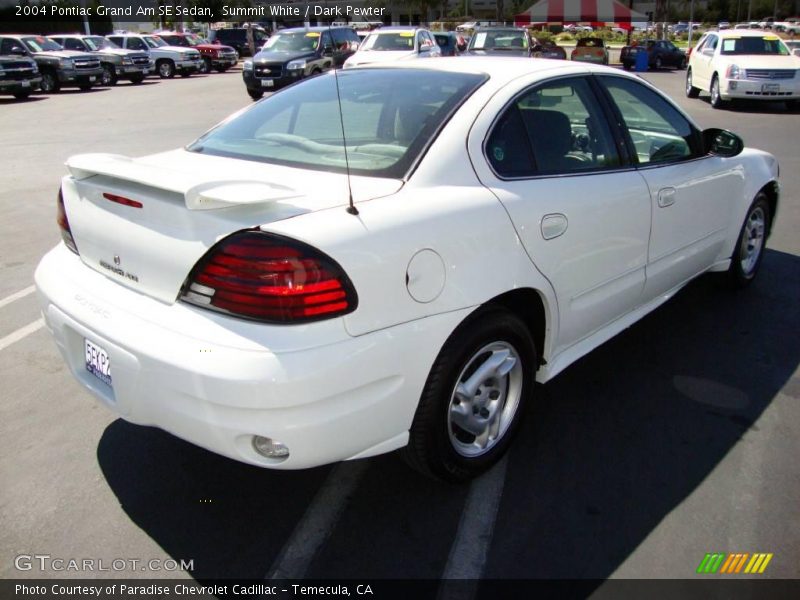 Summit White / Dark Pewter 2004 Pontiac Grand Am SE Sedan