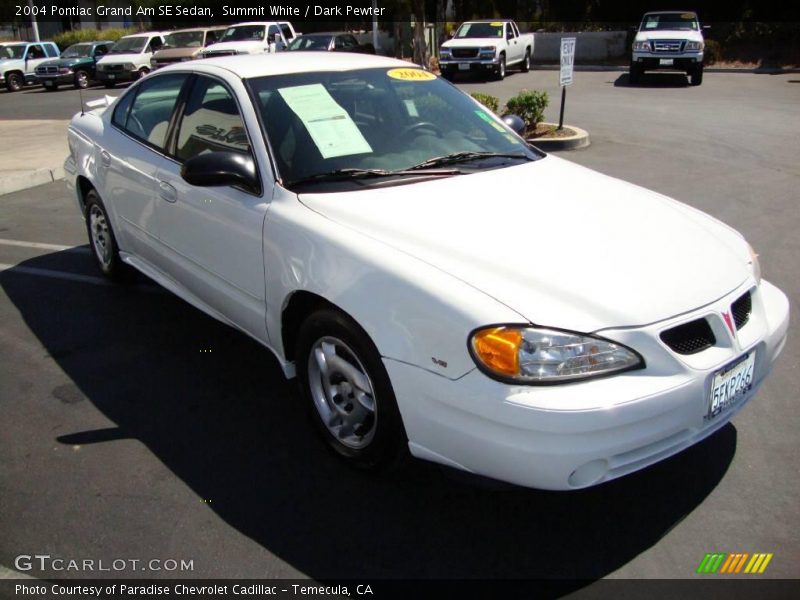 Summit White / Dark Pewter 2004 Pontiac Grand Am SE Sedan