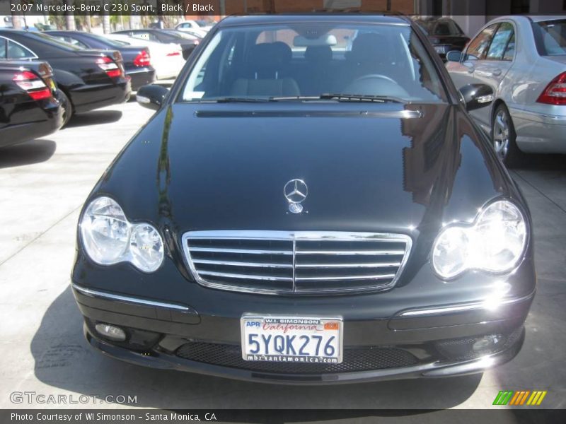 Black / Black 2007 Mercedes-Benz C 230 Sport