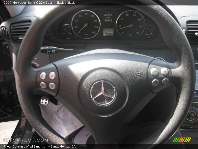 Black / Black 2007 Mercedes-Benz C 230 Sport