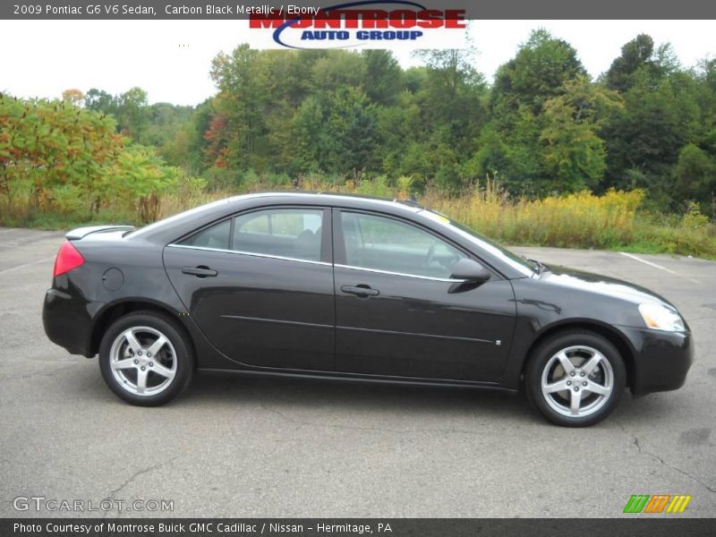 Carbon Black Metallic / Ebony 2009 Pontiac G6 V6 Sedan