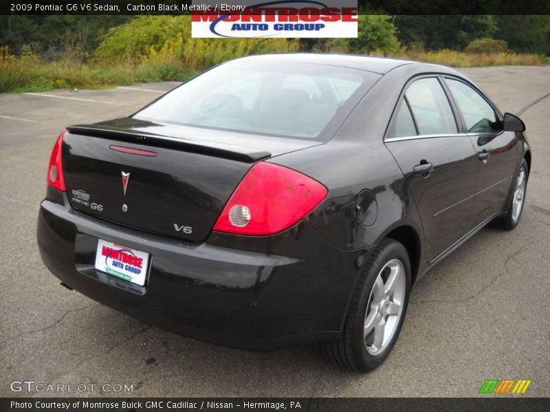 Carbon Black Metallic / Ebony 2009 Pontiac G6 V6 Sedan