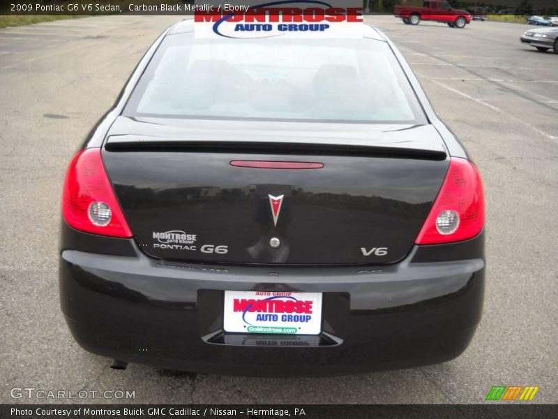 Carbon Black Metallic / Ebony 2009 Pontiac G6 V6 Sedan